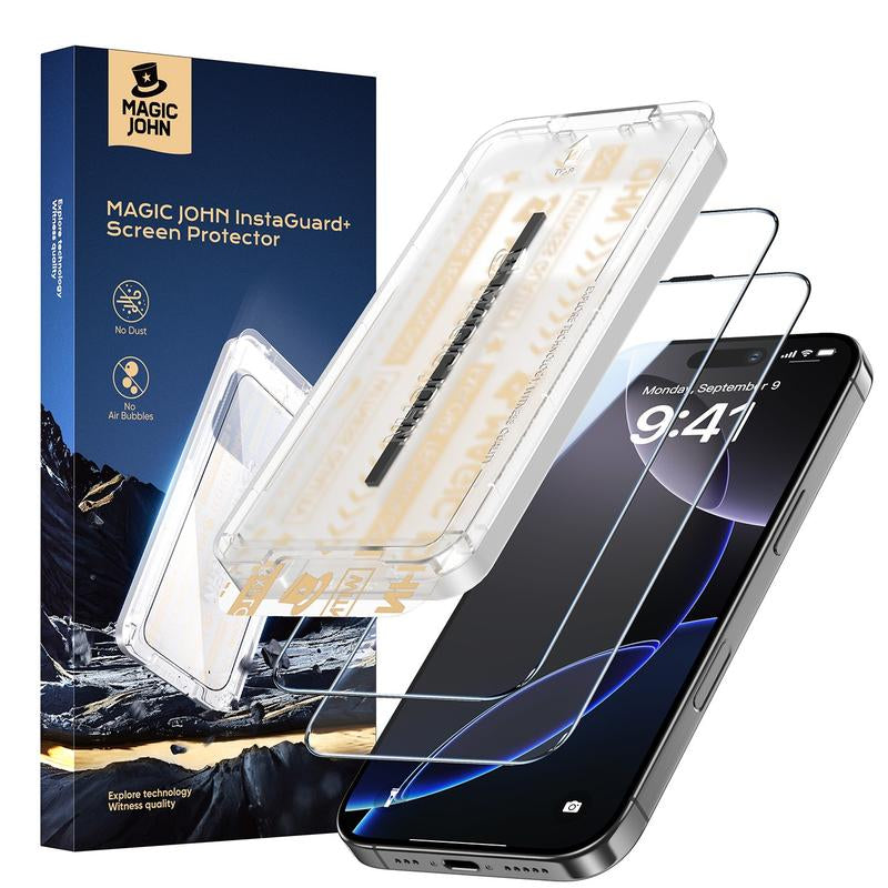 NEW - MAGIC JOHN Premium Upgraded Privacy Screen Protector Dustproof Bubble-Free Design Ultra-Clear for Iphone & Samsung