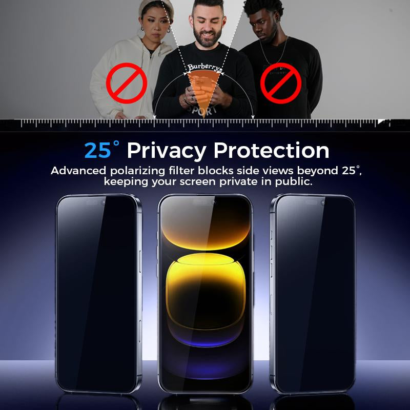 NEW - MAGIC JOHN Premium Upgraded Privacy Screen Protector Dustproof Bubble-Free Design Ultra-Clear for Iphone & Samsung