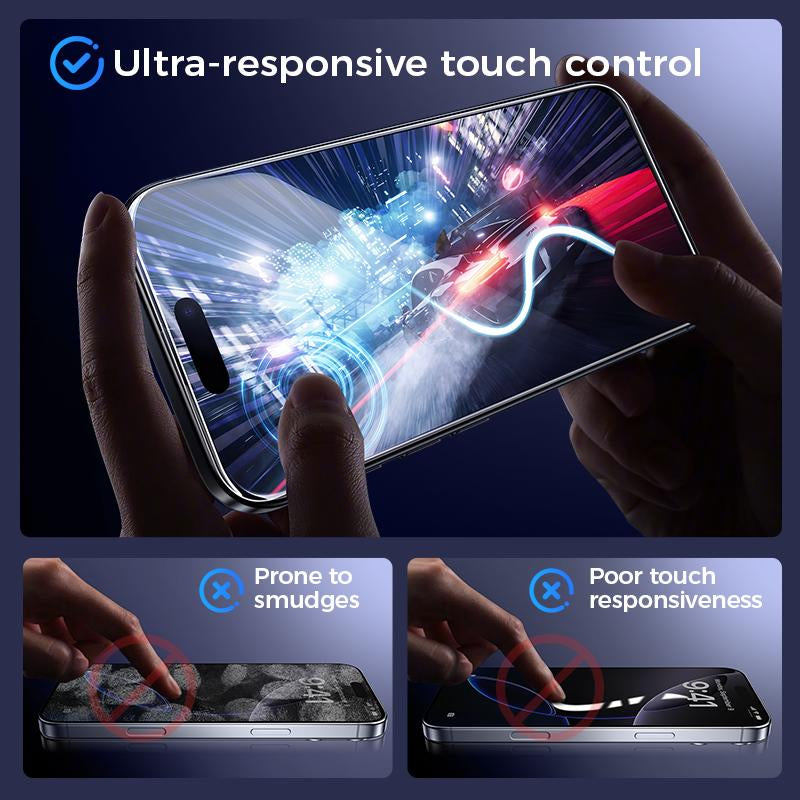 NEW - MAGIC JOHN Premium Upgraded Privacy Screen Protector Dustproof Bubble-Free Design Ultra-Clear for Iphone & Samsung
