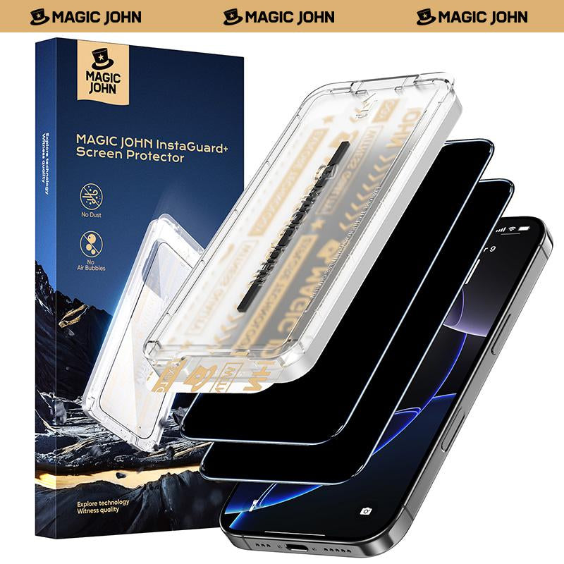 NEW - MAGIC JOHN Premium Upgraded Privacy Screen Protector Dustproof Bubble-Free Design Ultra-Clear for Iphone & Samsung